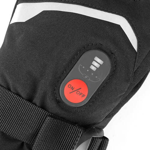 Gants chauffants ski rechargeables noirs