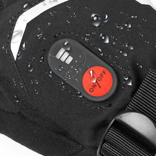 Gants chauffants ski rechargeables noirs