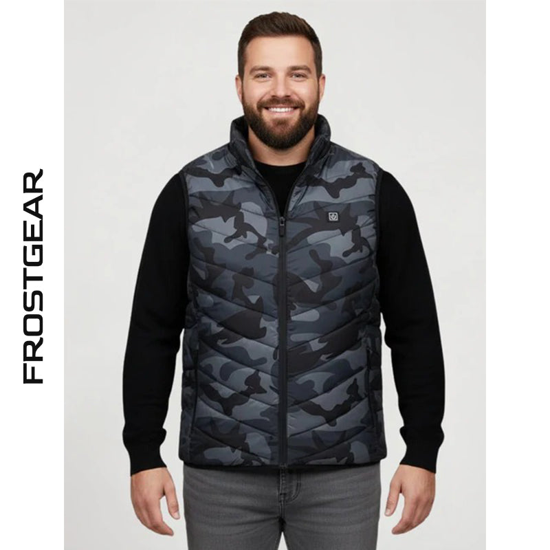 Gilet chauffant camouflage