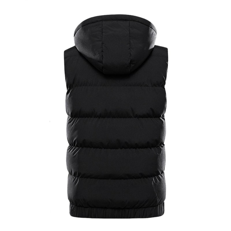 Gilet chauffant capuche noir