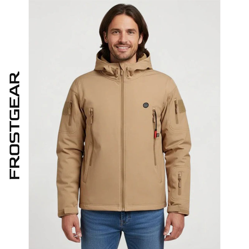 Veste chauffante isolante marron