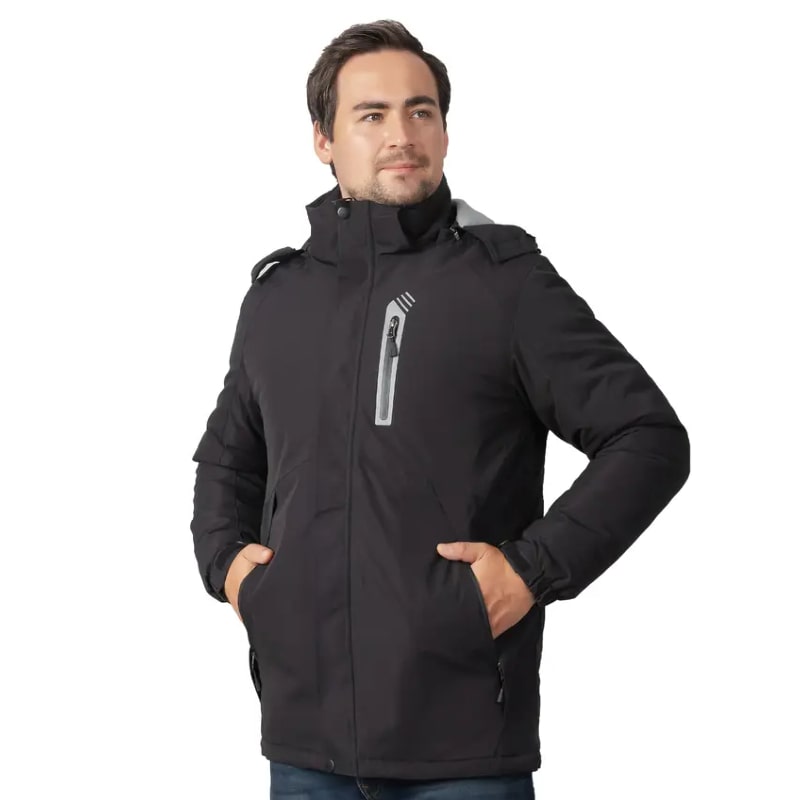Veste chauffante parka noire