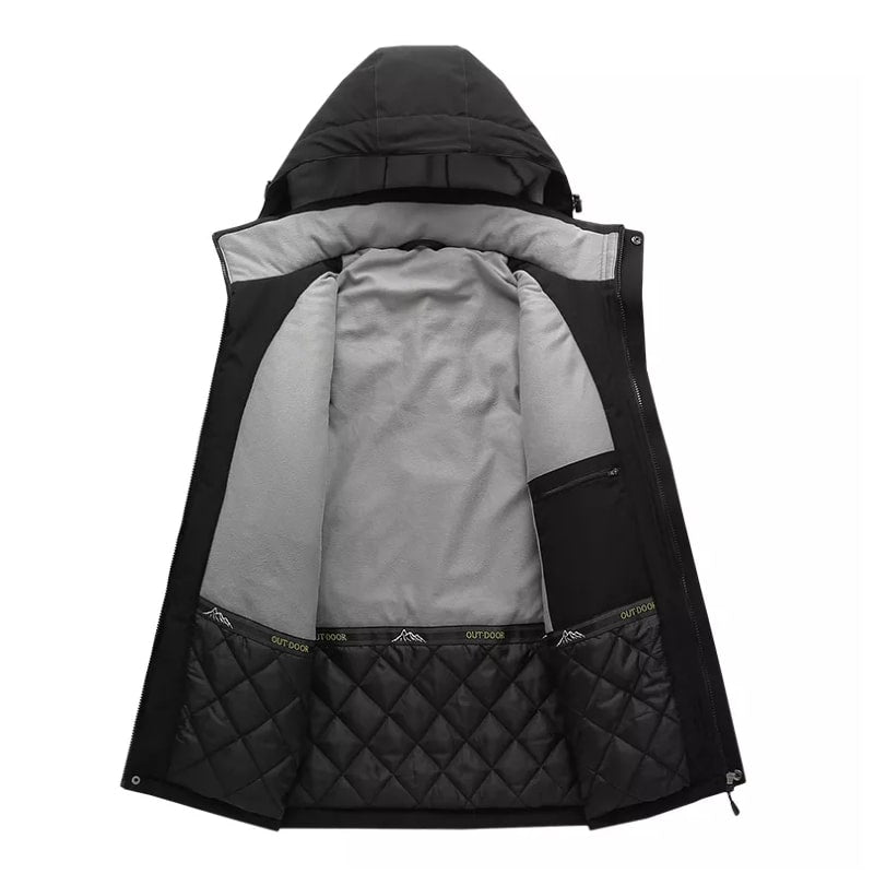 Veste chauffante parka noire