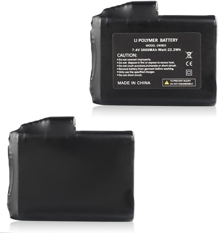 Pack de 2 batteries Li-polymère rechargeables de remplacement