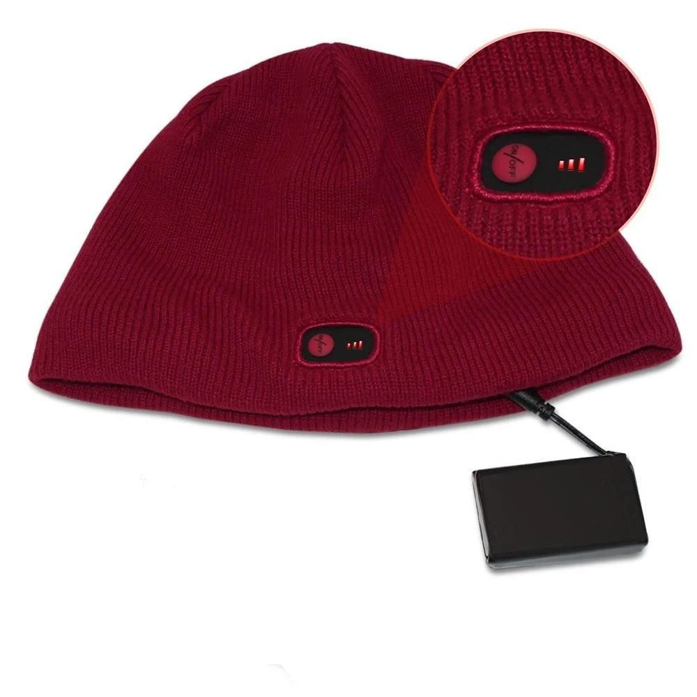 Bonnet chauffant usb rouge