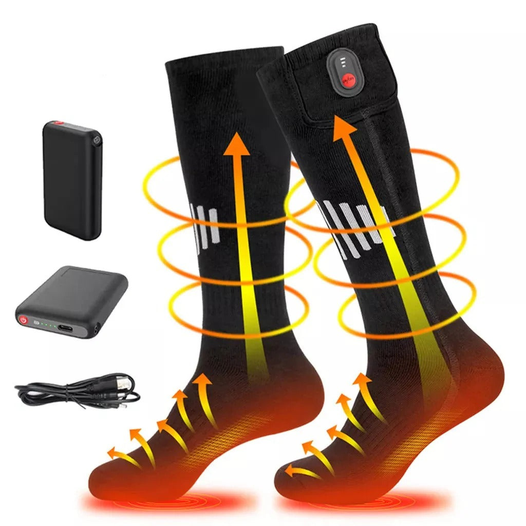Chaussettes chauffantes rechargeables