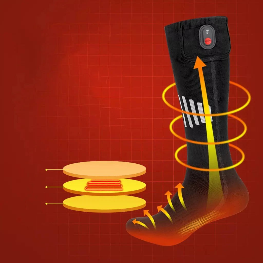 Chaussettes chauffantes rechargeables