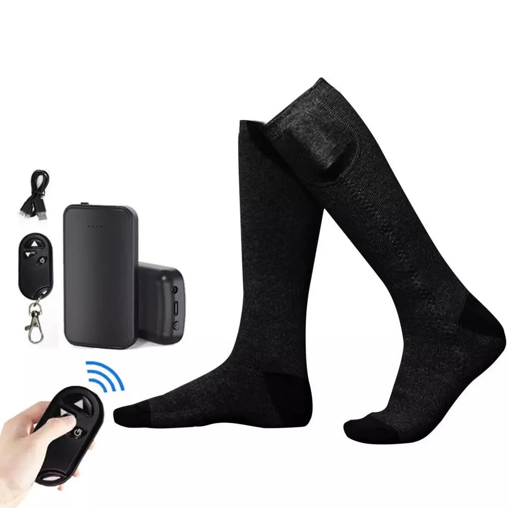 Chaussettes chauffantes avec télécommande