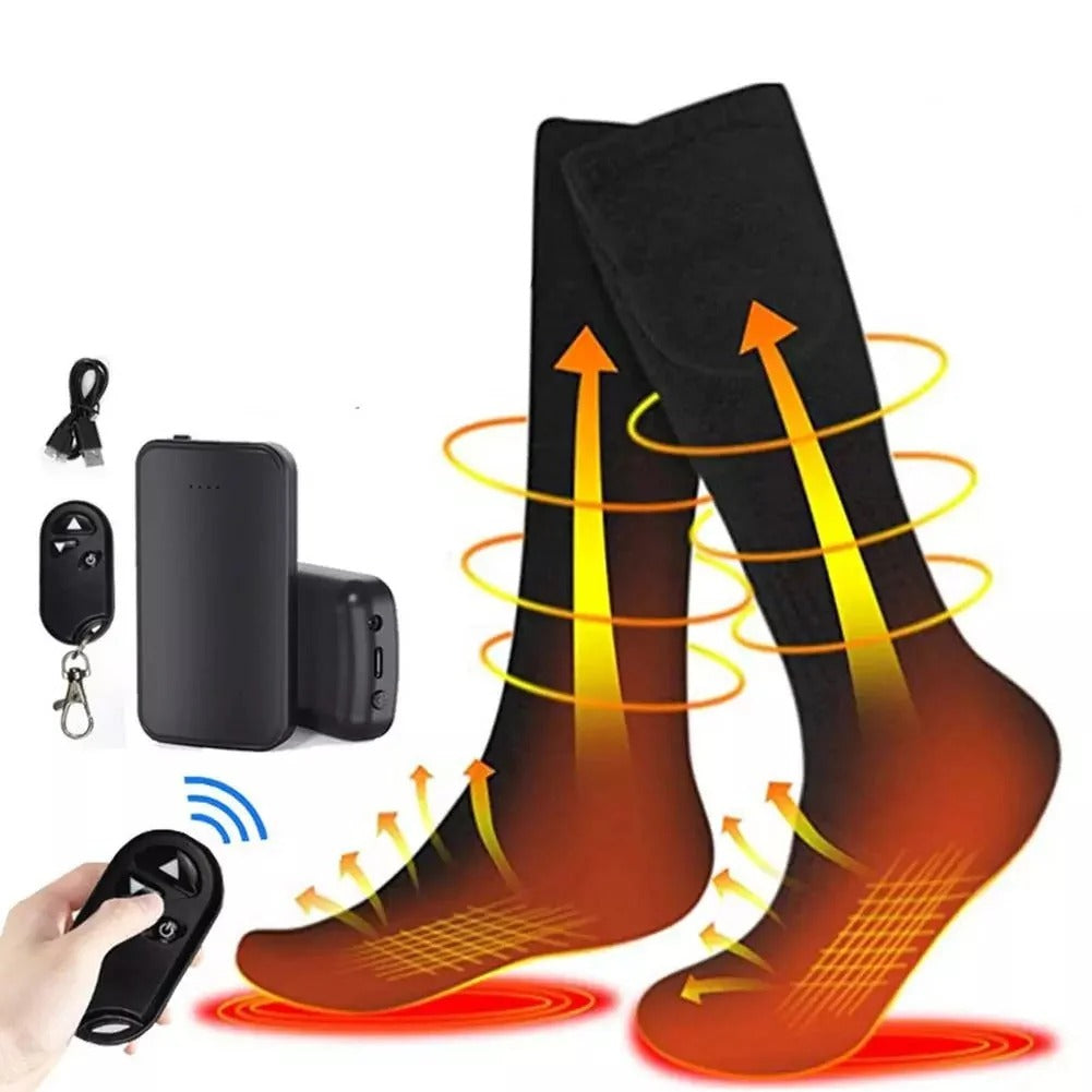 Chaussettes chauffantes avec télécommande