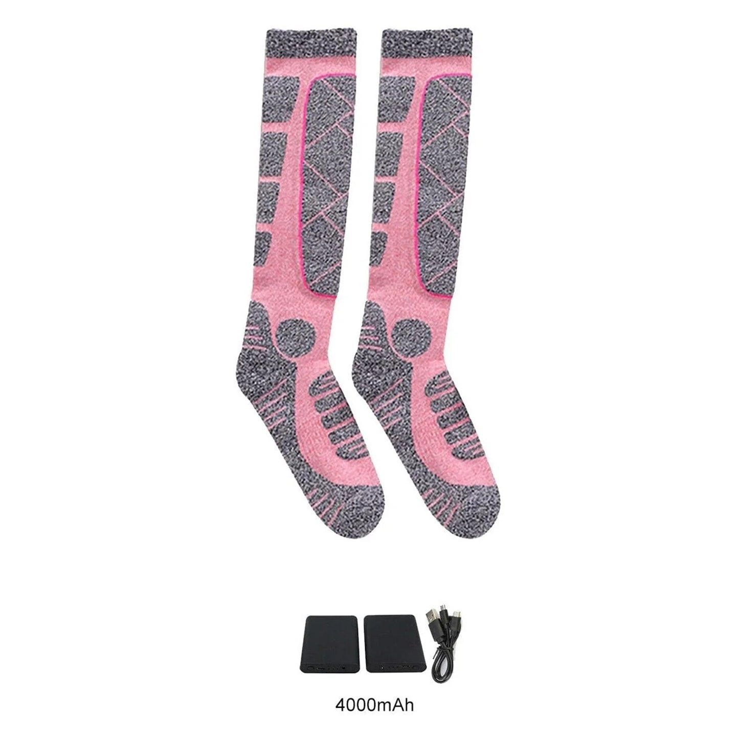 Chaussettes chauffantes femme rose