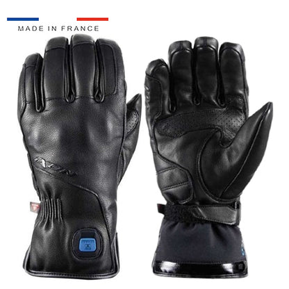 Gants chauffants moto cuir