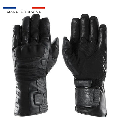 Gants chauffants moto manchette longue