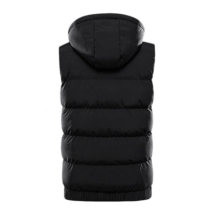 Gilet chauffant capuche noir