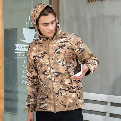 Veste chauffante camouflage