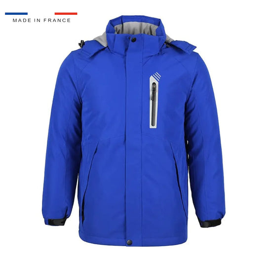 Veste chauffante parka bleue