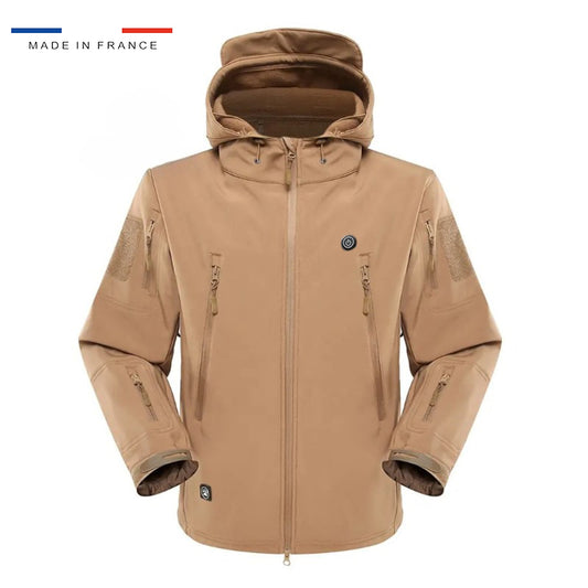 Veste chauffante isolante marron