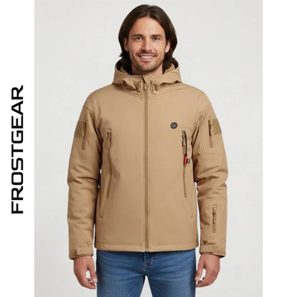 Veste chauffante isolante marron