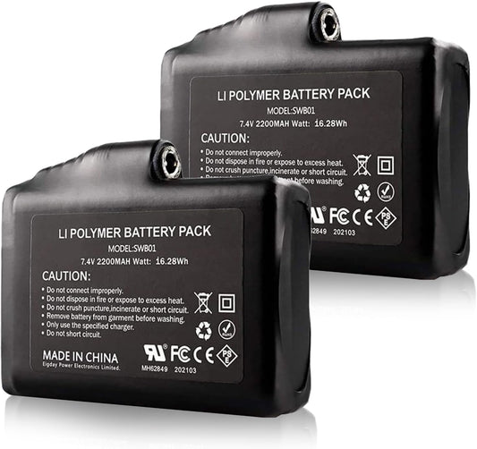 Pack de 2 batteries Li-polymère rechargeables de remplacement