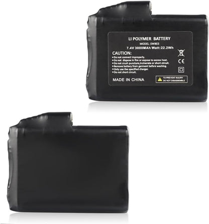 Pack de 2 batteries Li-polymère rechargeables de remplacement