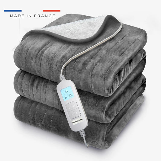 Couverture chauffante double polaire et sherpa