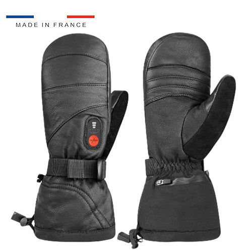 Gants chauffants de ski cuir de chèvre