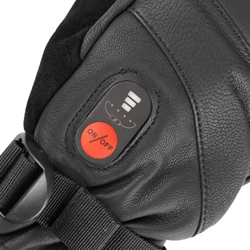 Gants chauffants de ski cuir de chèvre