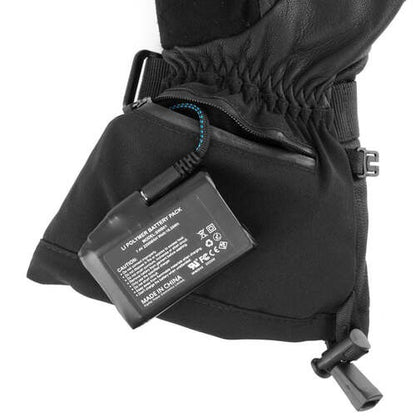 Gants chauffants de ski cuir de chèvre